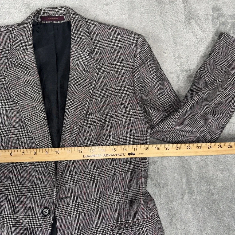 Brooks Brothers 100% Wool Blazer Size 20 Loro piana Italy Glen Plaid